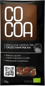 Ekologiczna czekolada ciemna z orzechami pekan
