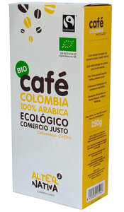 KAWA MIELONA ARABICA COLOMBIA FAIR TRADE BIO 250 g - ALTERNATIVA