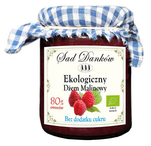 DŻEM MALINOWY B/C BIO 260 g - SAD DANKÓW