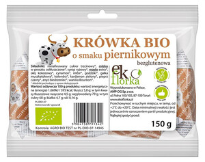 KRÓWKI O SMAKU PIERNIKOWYM BEZGLUTENOWE BIO 150 g - EKOFLORKA