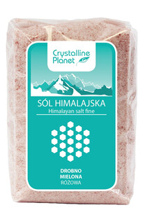 SÓL HIMALAJSKA RÓŻOWA DROBNO MIELONA 600 g - CRYSTALLINE PLANET