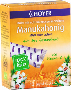 MIÓD MANUKA MGO 150+ BIO 12 SASZETEK - HOYER