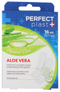 PLASTRY Z OPATRUNKIEM WYCIĄG Z ALOESU 16 szt - PERFECT PLAST