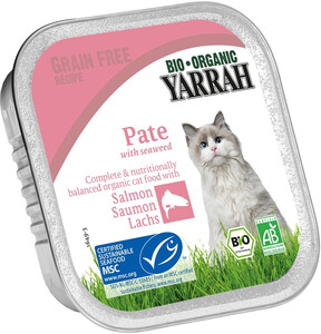 (DLA KOTA) PASZTET Z ŁOSOSIA Z ALGAMI EKO 100 g - YARRAH