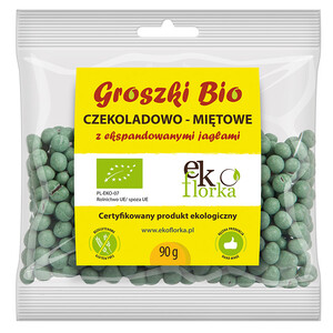 GROSZKI CZEKOLADOWO - MIĘTOWE BIO 90 g - EKOFLORKA