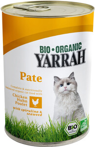(DLA KOTA) PASZTET Z KURCZAKA ZE SPIRULINĄ I ALGAMI EKO 400 g - YARRAH