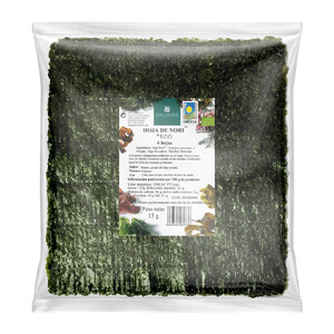 ALGI MORSKIE NORI PRAŻONE DO SUSHI BIO 15 g - PORTO MUINOS